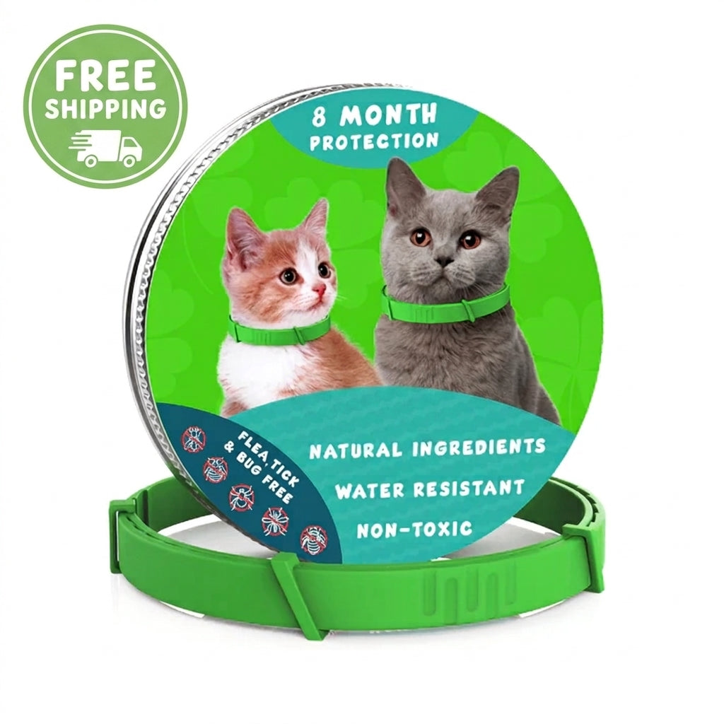 8 Months All Natural Flea and Tick Collar for Cats